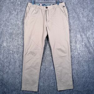 Chubbies The Khakinators Pants Mens Large Measures 34x29 Beige Khakis Drawstring